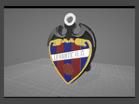 La Liga Levante Keychain Shield color printable and renderable Modèles 3D en vedette