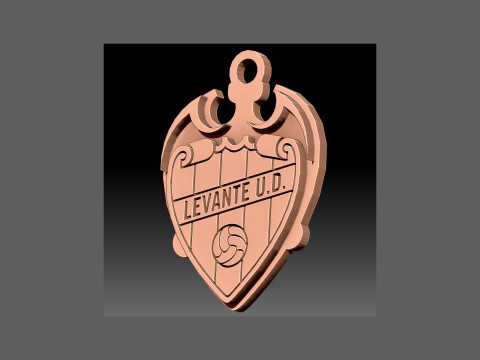 La Liga Levante Keychain Shield color printable and renderable Modèles 3D en vedette