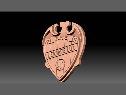 La Liga Levante Keychain Shield color printable and renderable Modèles 3D en vedette