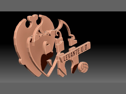 La Liga Levante Keychain Shield color printable and renderable Modèles 3D en vedette