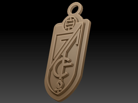 La Liga Granada Keychain Shield color printable and renderable 3D 프린트 모델