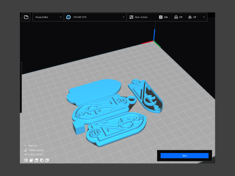La Liga Granada Keychain Shield color printable and renderable 3D 프린트 모델
