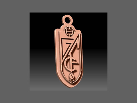 La Liga Granada Keychain Shield color printable and renderable 3D 프린트 모델