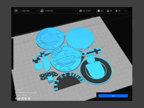La Liga Getafe Keychain Shield color printable and renderable 3Dプリントモデル