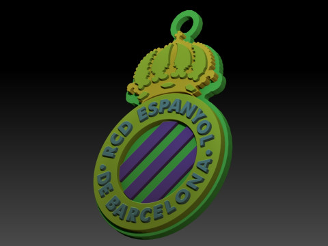 La Liga Espanyol Keychain Shield color printable and renderable 3D 프린트 모델