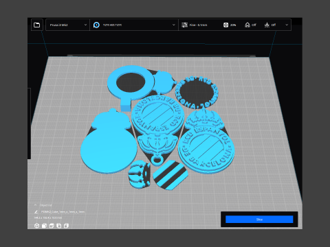La Liga Espanyol Keychain Shield color printable and renderable 3D 프린트 모델
