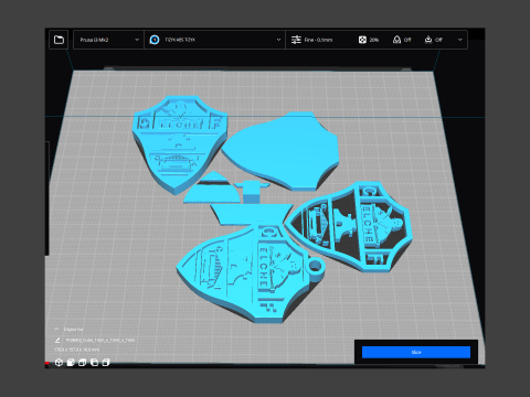 La Liga Elche Club Keychain Shield color printable and renderable 3D Принт Модель