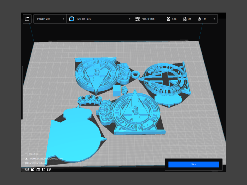 La Liga Deportivo La Coruna Keychain Shield color printable and renderable Modelo de Impressão 3D