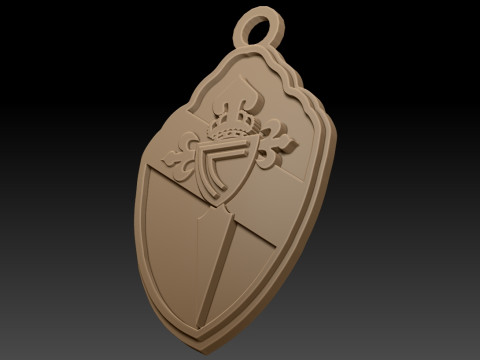 La Liga Celta Vigo Keychain Shield color printable and renderable 3D-Druckmodell
