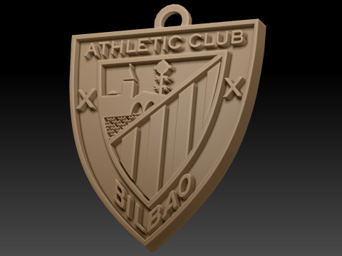 La Liga Athletic Bilbao Keychain Shield color printable and renderable Modèles 3D en vedette
