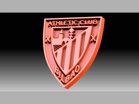 Tarcza do kluczy La Liga Athletic Bilbao w kolorze do wydrukowania i renderowania Model do druku 3D