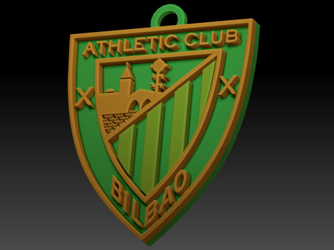 La Liga Athletic Bilbao Keychain Shield color printable and renderable Modèles 3D en vedette