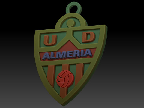 La Liga Almeria Keychain Shield color printable and renderable 3D 프린트 모델