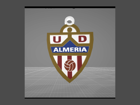 La Liga Almeria Keychain Shield color printable and renderable 3D 프린트 모델