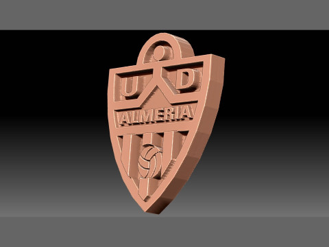 La Liga Almeria Keychain Shield color printable and renderable 3D 프린트 모델