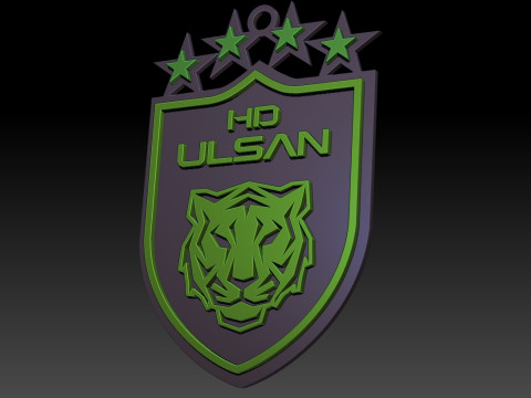 K League 1 Ulsan HD keychain shield printable and renderable 3D Принт Модель