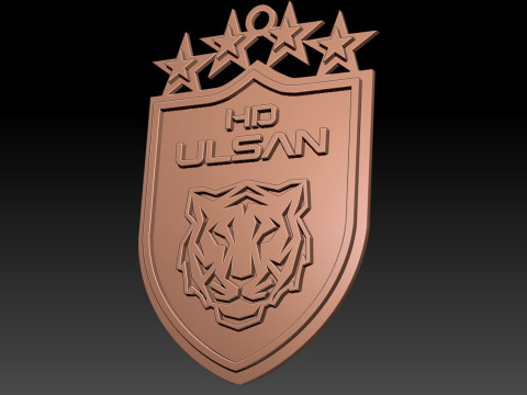 K League 1 Ulsan HD keychain shield printable and renderable 3D Принт Модель