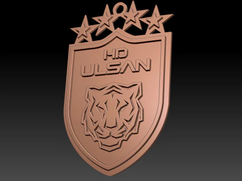 K League 1 Ulsan HD keychain shield printable and renderable 3D Print Model