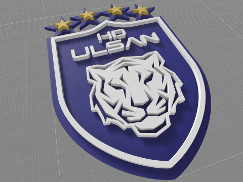 K League 1 Ulsan HD keychain shield printable and renderable 3D Print Model