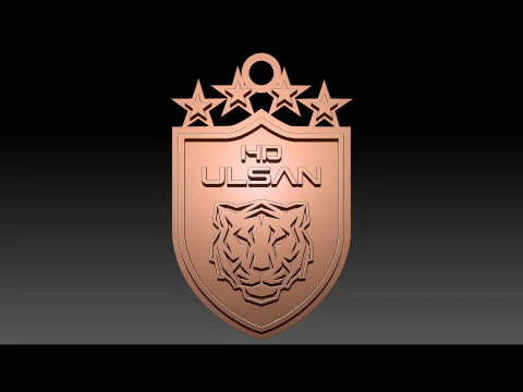 K League 1 Ulsan HD keychain shield printable and renderable 3D Print Model