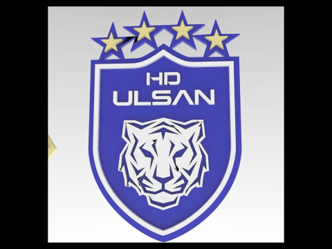 K League 1 Ulsan HD keychain shield printable and renderable 3D Принт Модель