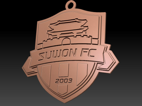 K League 1 Suwon keychain shield printable and renderable 3D Print Model
