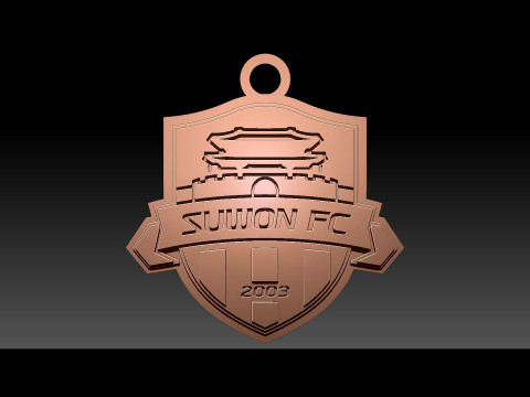 K League 1 Suwon keychain shield printable and renderable 3D Print Model