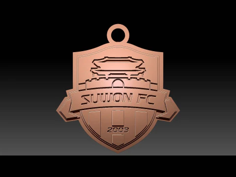 K League 1 Suwon keychain shield printable and renderable 3D Print Model
