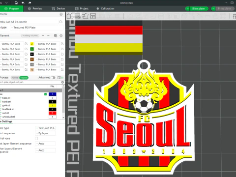 K League 1 seoul брелок щит для друку та візуалізації 3D Принт Модель