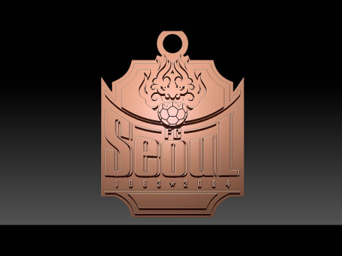 K League 1 seoul keychain shield printable and renderable 3D Принт Модель