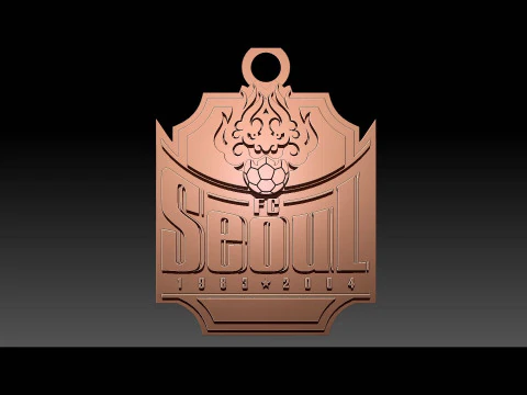 K League 1 seoul keychain shield printable and renderable 3D Print Model