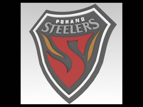 K League 1 pohang keychain shield printable and renderable Modello di stampa 3D