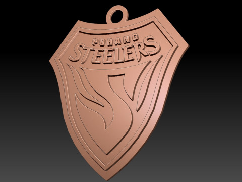 K League 1 pohang keychain shield printable and renderable Modello di stampa 3D