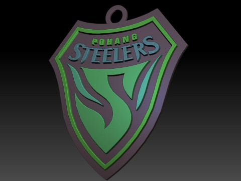 K League 1 pohang keychain shield printable and renderable Modello di stampa 3D