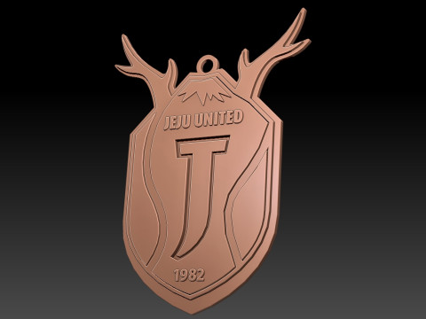 K League 1 Jeju keychain shield printable and renderable Modello di stampa 3D