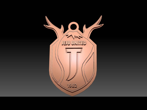 K League 1 Jeju keychain shield printable and renderable Modello di stampa 3D