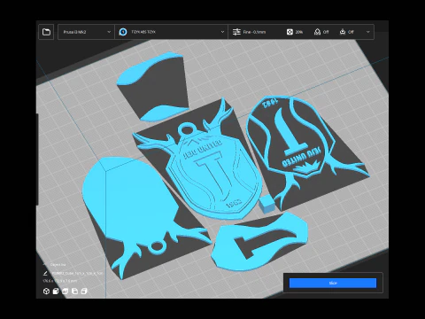 K League 1 Jeju keychain shield printable and renderable 3D Print Model