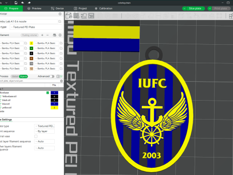 K League 1 Incheon keychain shield printable and renderable 3D Print Model