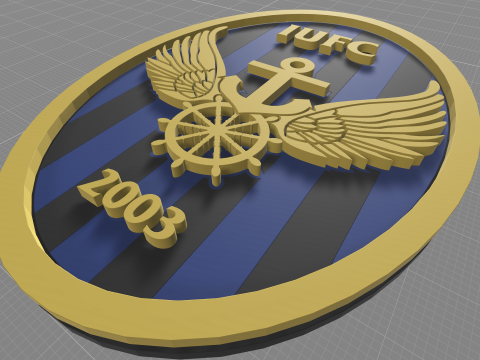 K League 1 Incheon keychain shield printable and renderable Modello di stampa 3D