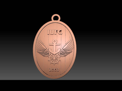 K League 1 Incheon keychain shield printable and renderable Modello di stampa 3D