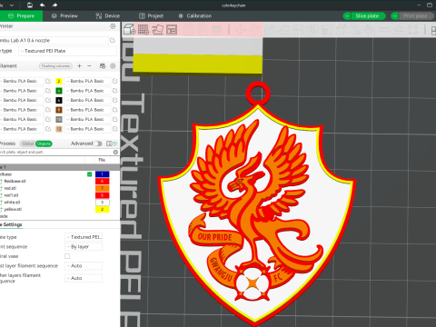 K League 1 Gwangju keychain shield printable and renderable 3D Print Model