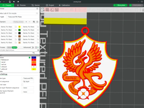 Pelindung gantungan kunci K League 1 Gwangju dapat dicetak dan dirender Model Cetak 3D