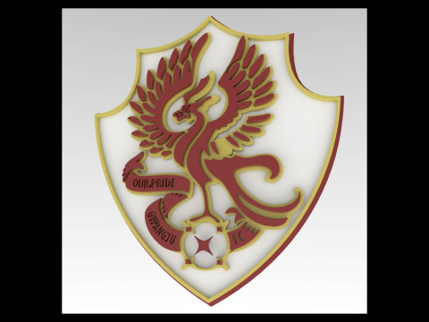 K League 1 Gwangju keychain shield printable and renderable 3D प्रिंट मॉडल