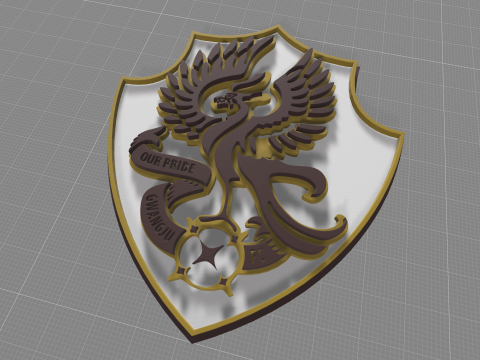 K League 1 Gwangju keychain shield printable and renderable 3D प्रिंट मॉडल