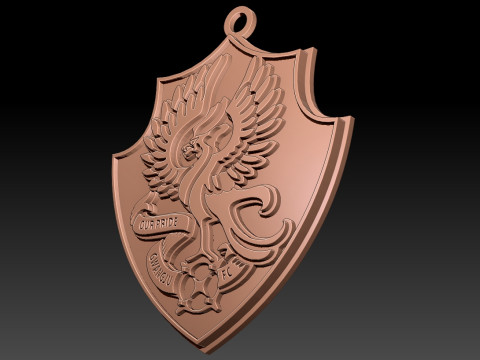 K League 1 Gwangju keychain shield printable and renderable 3D प्रिंट मॉडल
