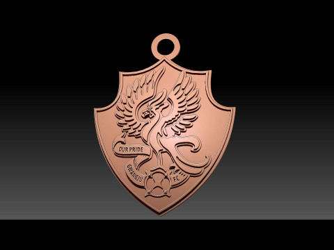 K League 1 Gwangju keychain shield printable and renderable 3D प्रिंट मॉडल