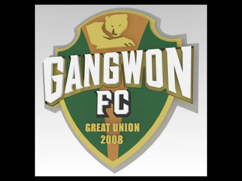 K League 1 gangwon keychain shield printable and renderable 3D Print Model