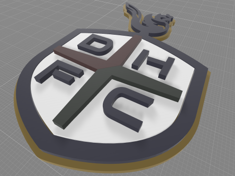 K League 1 Daejeon keychain shield printable and renderable Model Cetak 3D