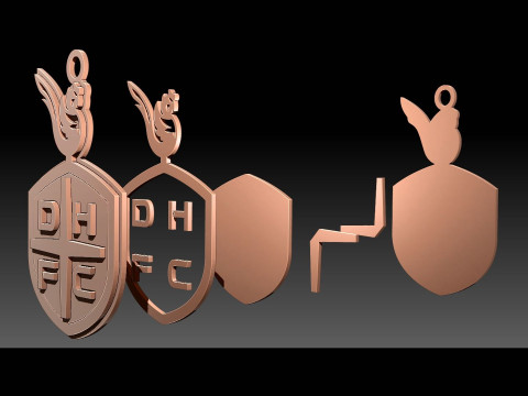 K League 1 Daejeon keychain shield printable and renderable Model Cetak 3D