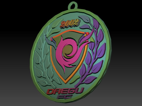 K League 1 Daejeon keychain shield printable and renderable Model do druku 3D